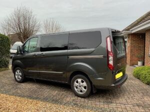Alternative view of Ford Transit Custom N/S/R Fixed Window in Privacy Tint (SWB)