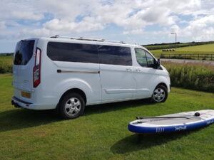 Alternative view of Ford Transit Custom O/S/R Fixed Window in Privacy Tint (LWB)