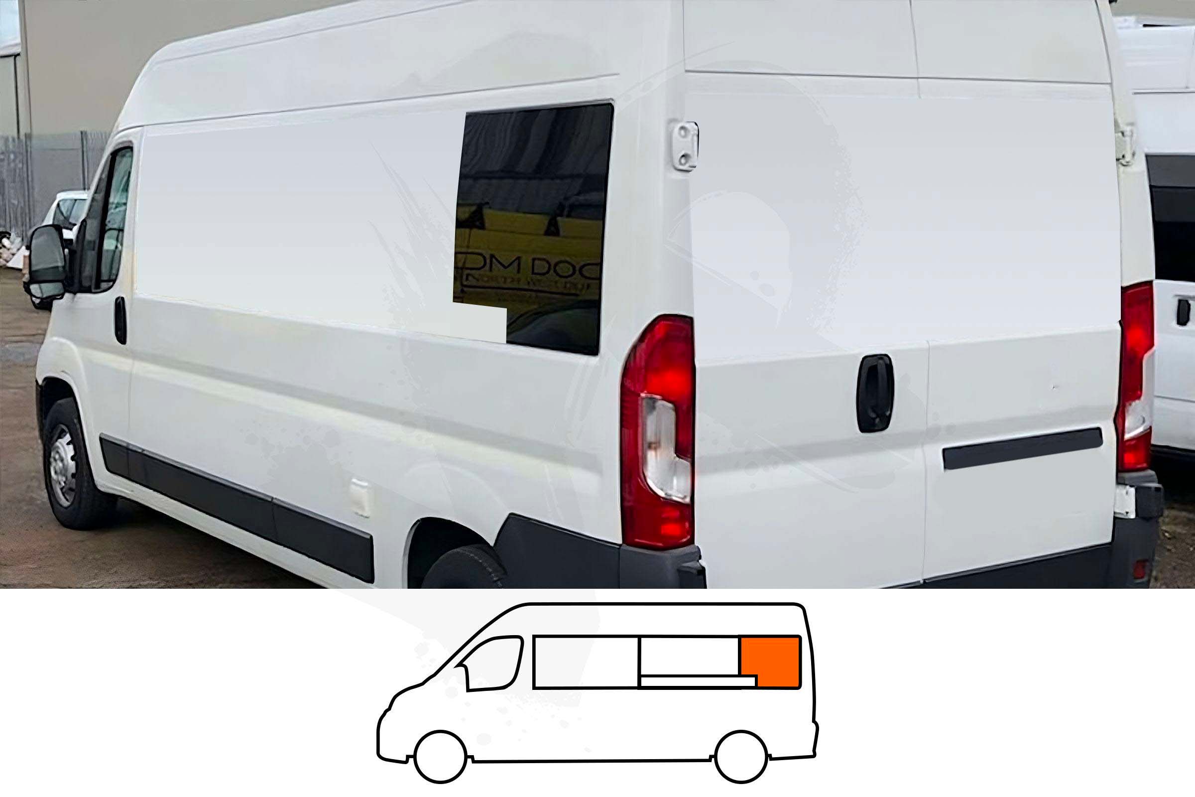 Ducato/Boxer/Relay/Movano (LWB L3) N/S Rear Fixed Window In Privacy Tint