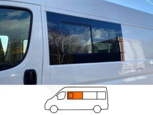 Ducato/Boxer/Relay/Movano (MWB/LWB/XLWB) N/S Front Opening Window In Privacy Tint
