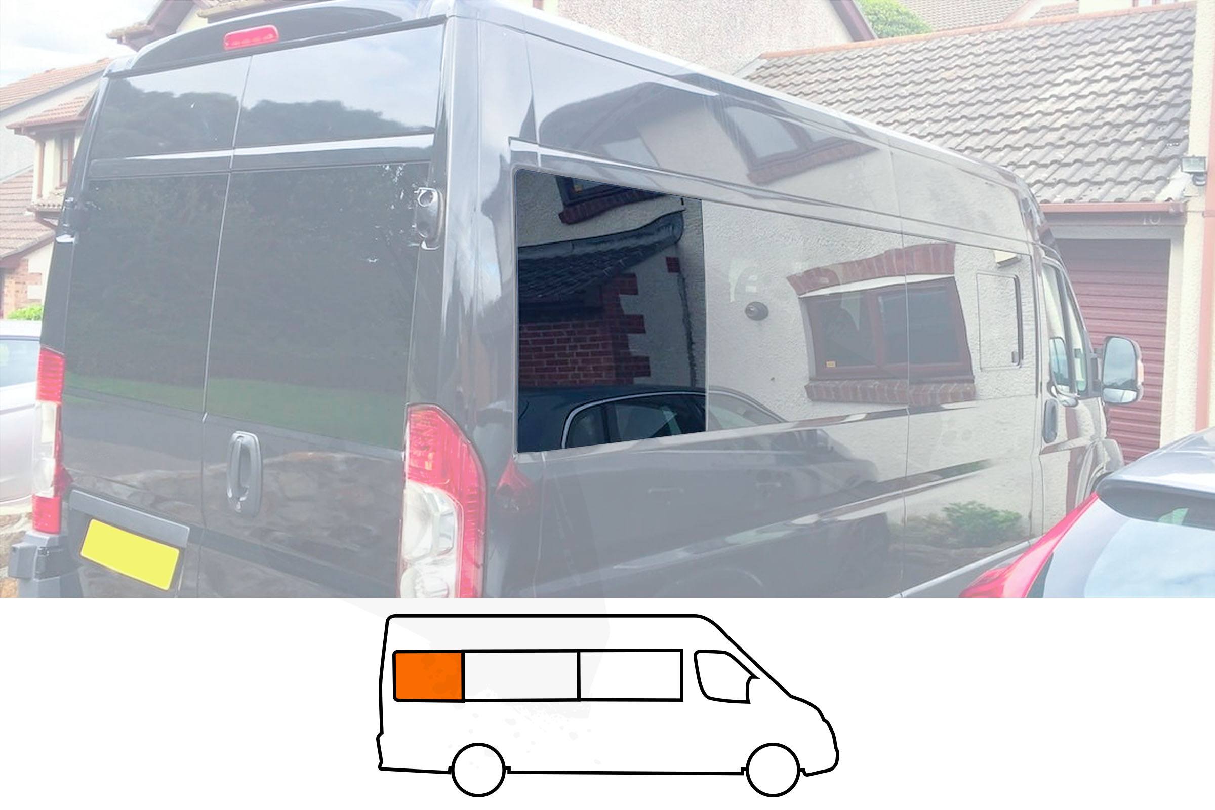 Ducato/Boxer/Relay/Movano (XLWB) O/S Rear Fixed Window In Privacy Tint