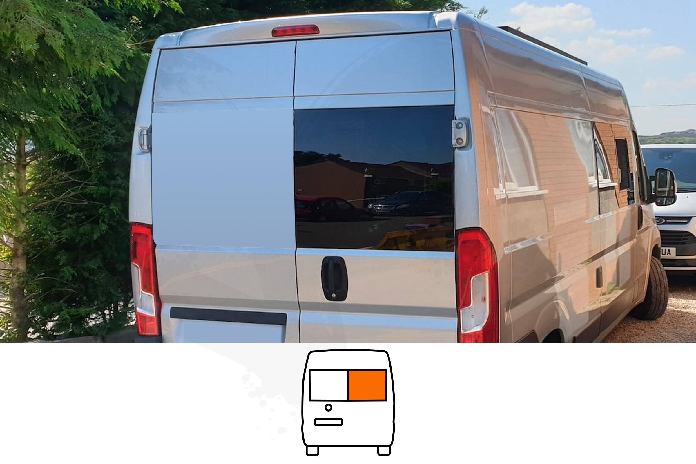 Ducato/Boxer/Relay/Movano O/S Back Door Window In Privacy Tint