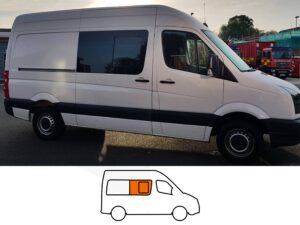 Sprinter 06-25/Crafter 06-17 O/S/F Opening Window in Privacy Tint SWB