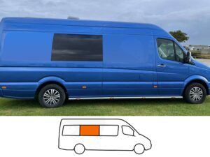 Sprinter 06-25/Crafter 06-17 LWB/XLWB O/S/M Fixed Window in Privacy Tint