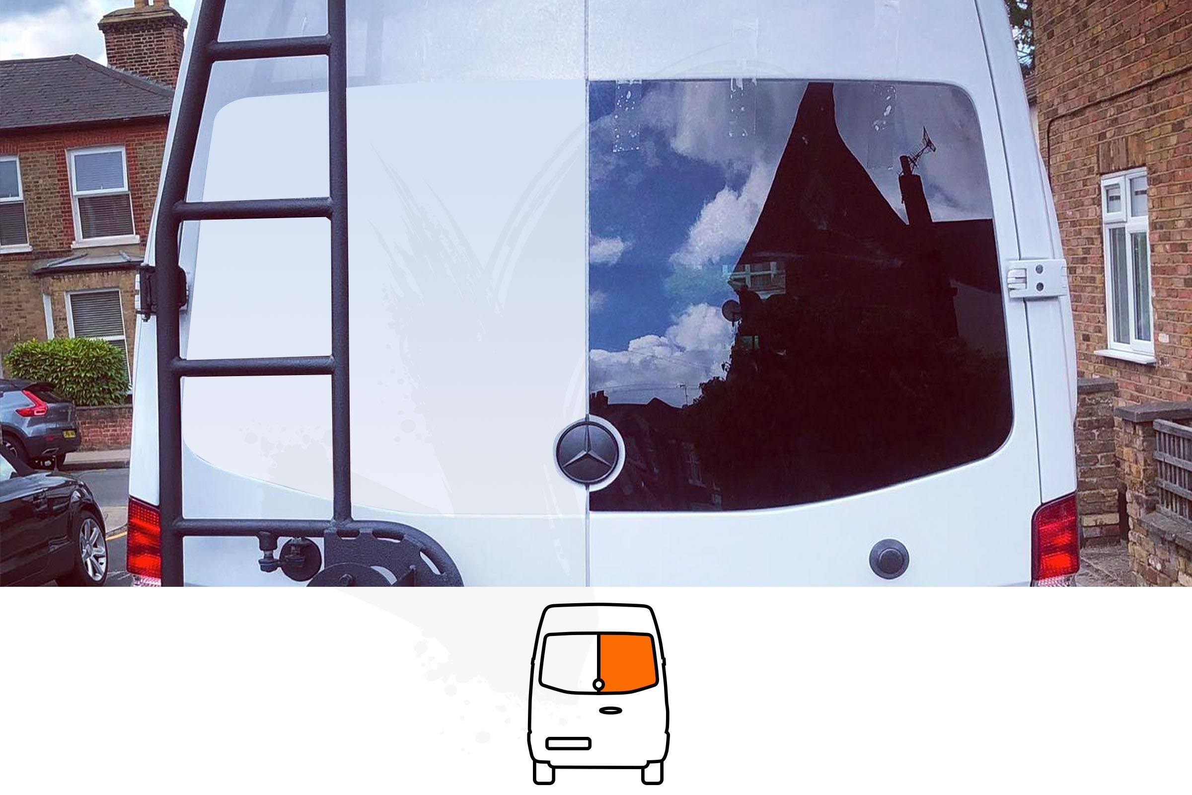 Sprinter/Crafter Offside Back Door Glass In Privacy Tint