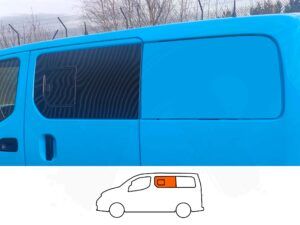 Nissan NV200 N/S/F Opening Window in Privacy Tint