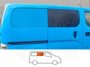 Nissan NV200 O/S/F Opening Window in Privacy Tint