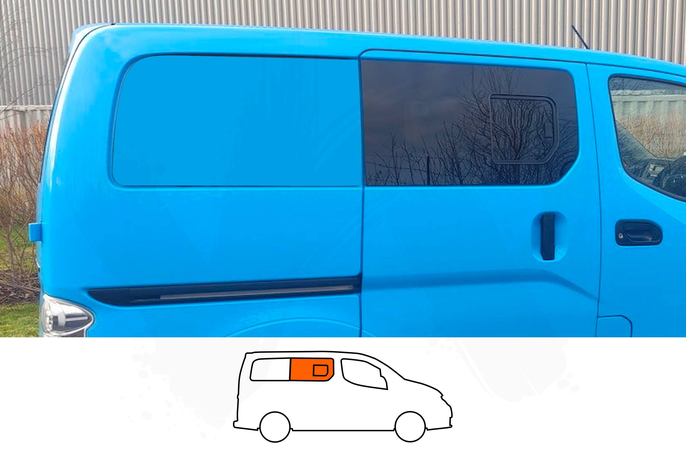 Nissan NV200 O/S/F Opening Window in Privacy Tint