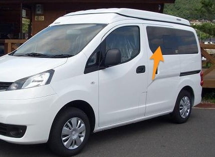Nissan NV200 N/S/F Opening Window in Privacy Tint - Image 3