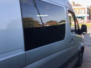Alternative view of Sprinter 06-25 /Crafter 06-17 MWB/LWB/XLWB O/S/F Fixed Window in Privacy Tint