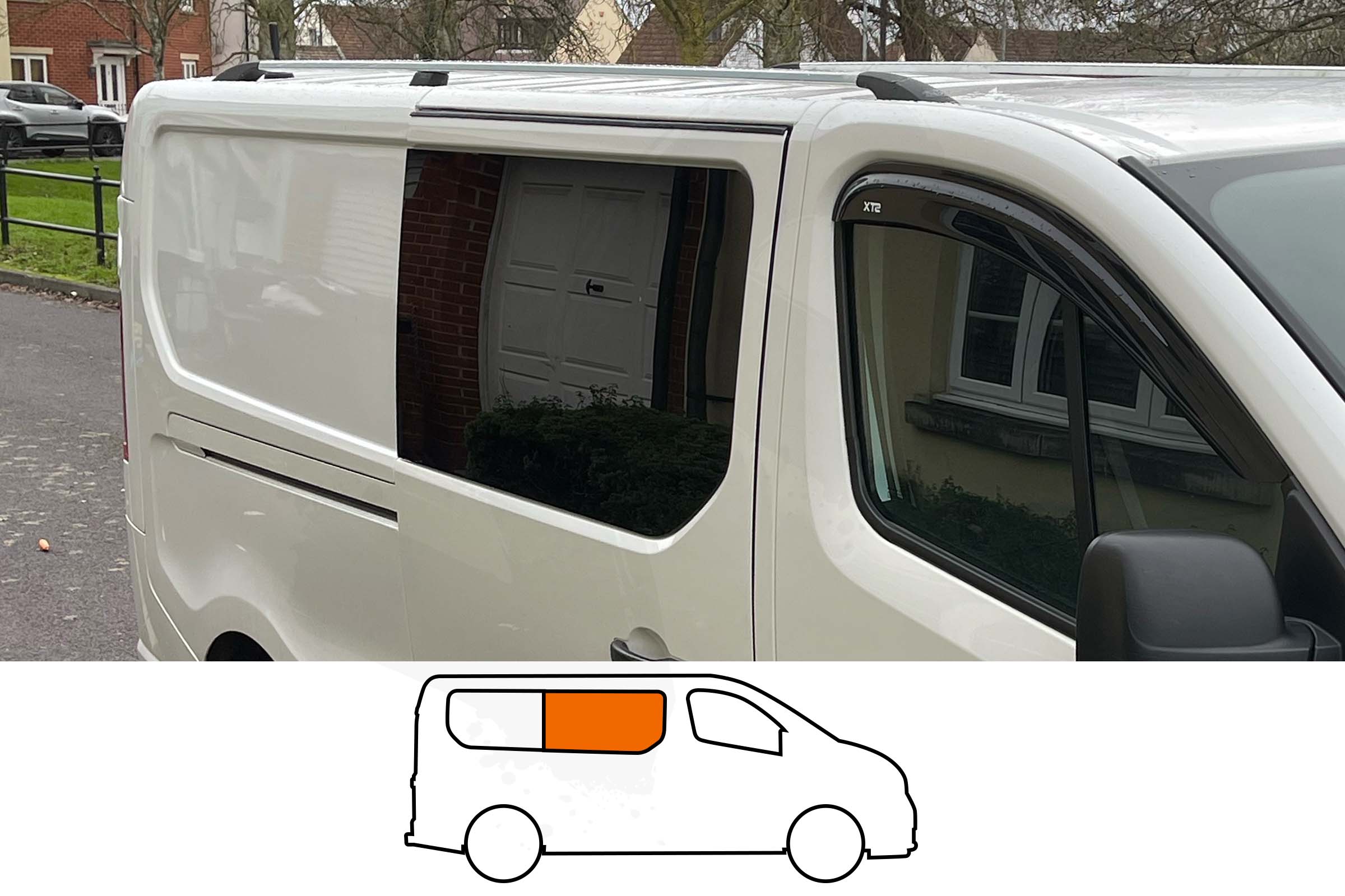 Trafic/Vivaro/NV300 X82 (2014 >) O/S/F Fixed Window in Privacy Tint