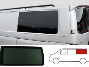 VW T5/T5.1/T6/T6.1 N/S/Rear Quarter (LWB) Window In Privacy Tint (Nearside)