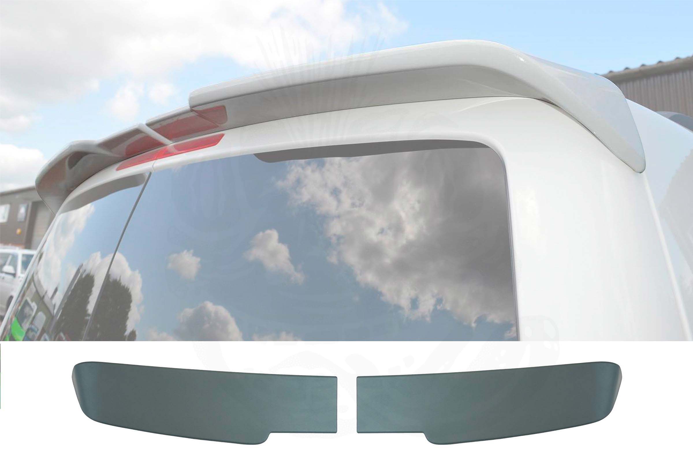 T5/T5.1/T6/T6.1 Sportline Style Rear Spoiler - Twin Door (PRIMED) - Image 3