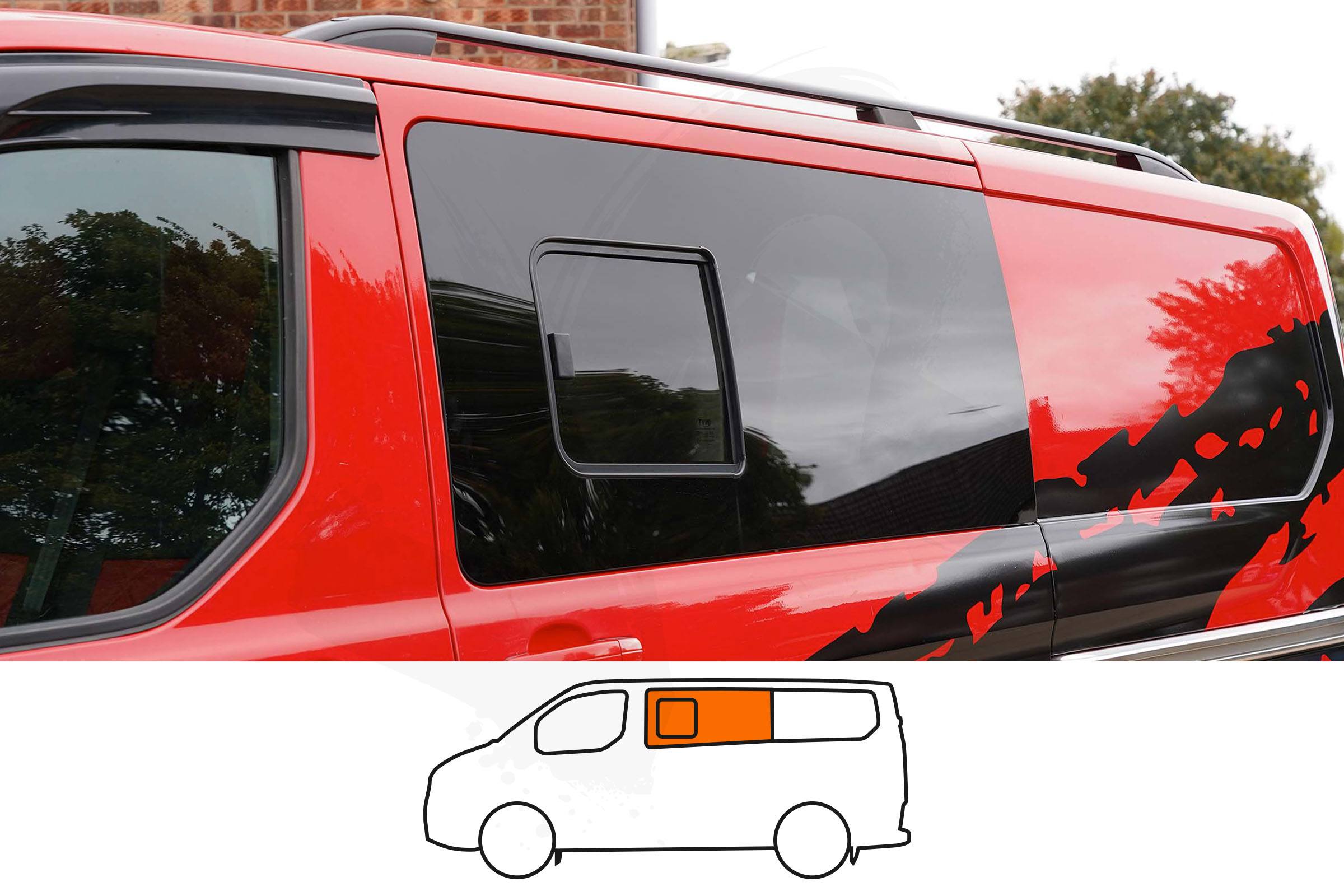 Ford Transit Custom N/S/F Opening Window in Privacy Tint (SWB/LWB)