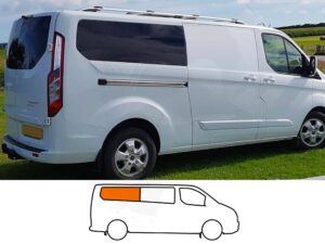 Ford Transit Custom O/S/R Fixed Window in Privacy Tint (LWB)