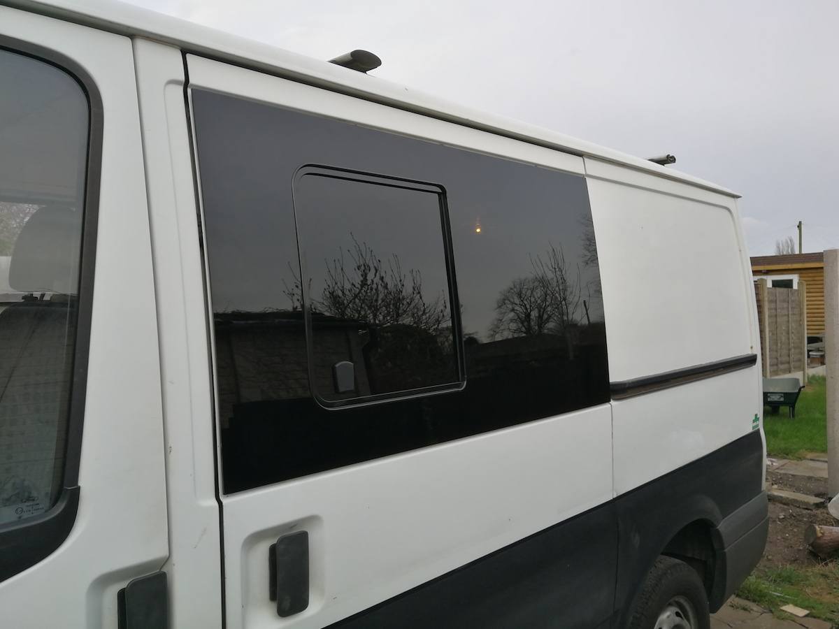 Ford Transit N/S/F Opening Window in Privacy Tint SWB