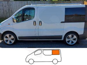 Trafic/Vivaro/Primastar N/S/R (Rear) Fixed Window in Privacy Tint SWB