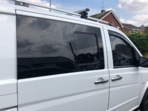 Mercedes Vito O/S/F Opening Window in Privacy Tint