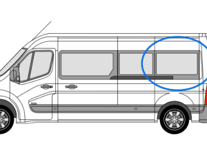 Alternative view of Master/Movano 2010>2024 N/S/R LWB Fixed Window In Privacy Tint