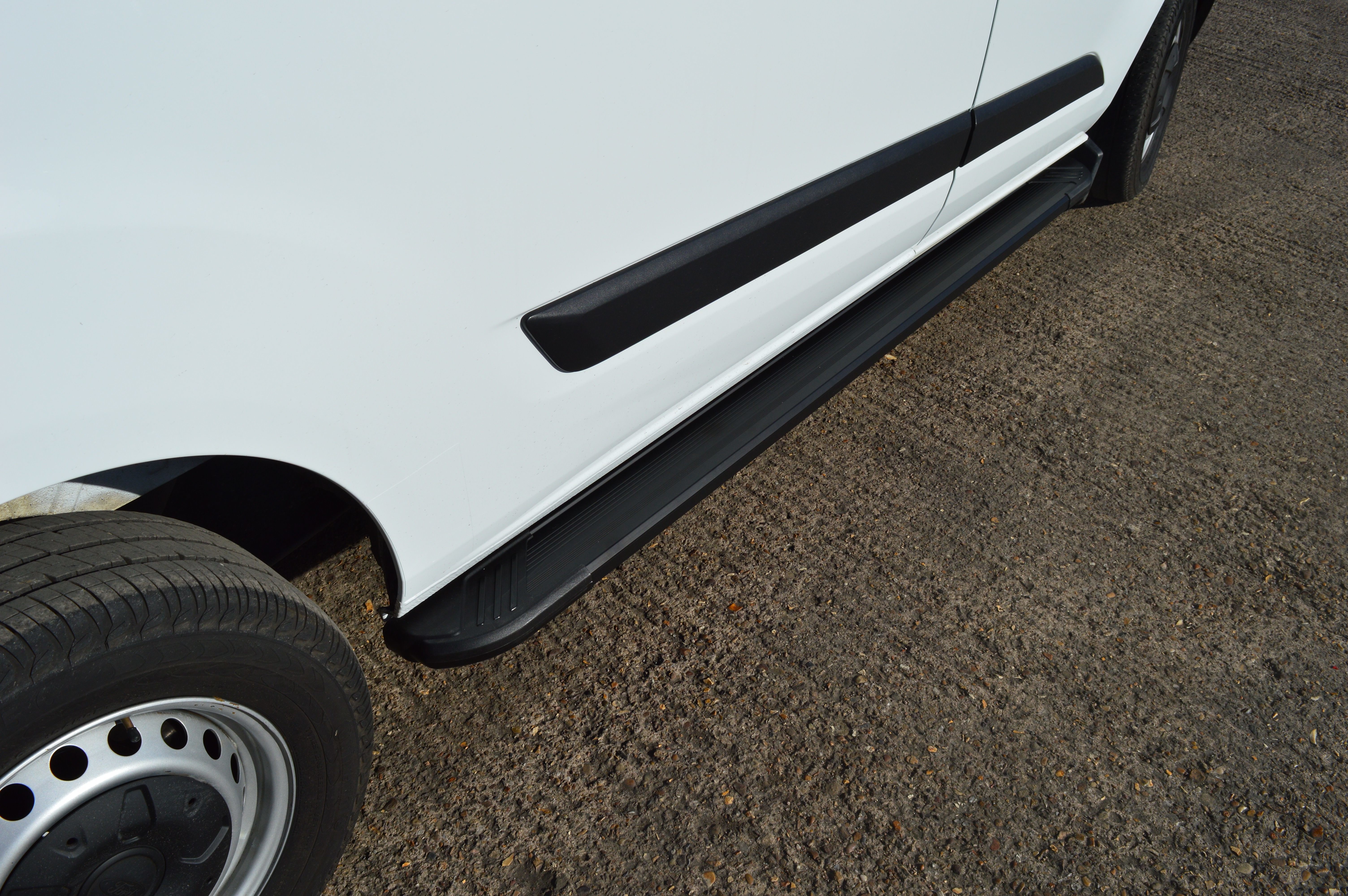 To Fit 13 Ford Transit Tourneo Custom LWB Side Running Boards Step Black TYPE B