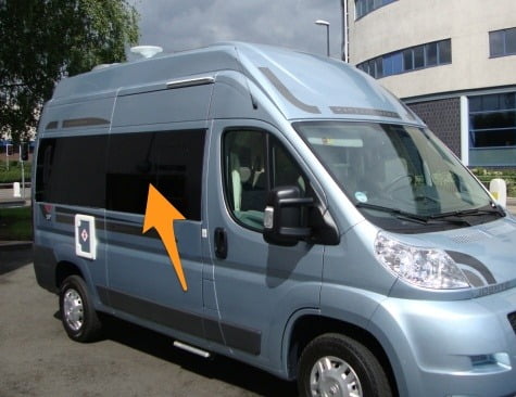 Ducato/Boxer/Relay/Movano (SWB) O/S Front Opening Window in Privacy Tint - Image 2