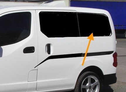 Nissan NV200 N/S/R (Rear) Fixed Window in Privacy Tint - Image 3