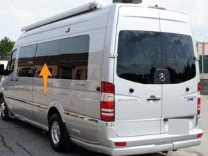 Alternative view of Sprinter 06-25/Crafter 06-17 LWB/XLWB N/S/M Fixed Window in Privacy Tint