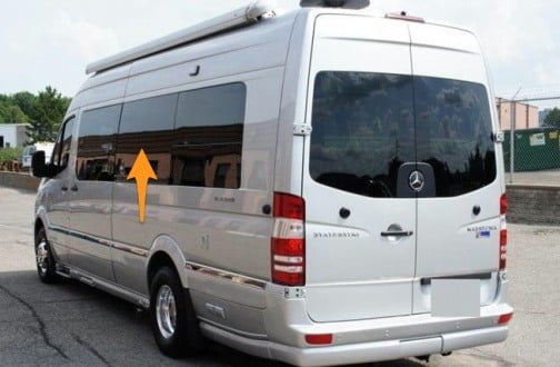 Sprinter 06-25/Crafter 06-17 LWB/XLWB N/S/M Fixed Window in Privacy Tint - Image 2