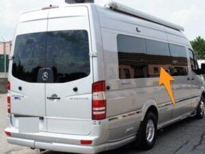 Alternative view of Sprinter 06-25/Crafter 06-17 LWB/XLWB O/S/M Fixed Window in Privacy Tint