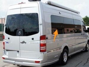 Alternative view of Sprinter 06-25/Crafter 06-17 LWB/XLWB O/S/R Fixed Window in Privacy Tint