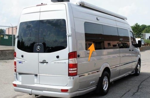 Sprinter 06-25/Crafter 06-17 LWB/XLWB O/S/R Fixed Window in Privacy Tint - Image 2