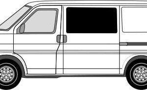 Alternative view of VW T4 N/S/Front Fixed Window In Privacy Tint (Nearside)