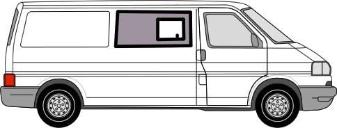 VW T4 O/S/Front Opening Window In Privacy Tint (Offside) - Image 2