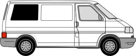 VW T4 O/S/Rear Quarter (SWB) Window In Privacy Tint (Offside) - Image 2