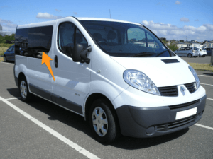 Alternative view of Trafic/Vivaro/Primastar O/S/F Fixed Window in Privacy Tint