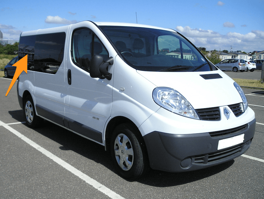 Trafic/Vivaro/Primastar O/S/R (Rear) Fixed Window in Privacy Tint LWB - Image 2