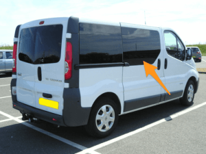 Alternative view of Trafic/Vivaro/Primastar O/S/F Fixed Window in Privacy Tint FOR SLIDING DOOR