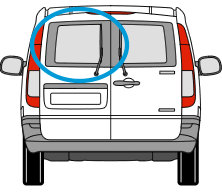 Mercedes Vito Nearside Twin Rear Door in Privacy Tint