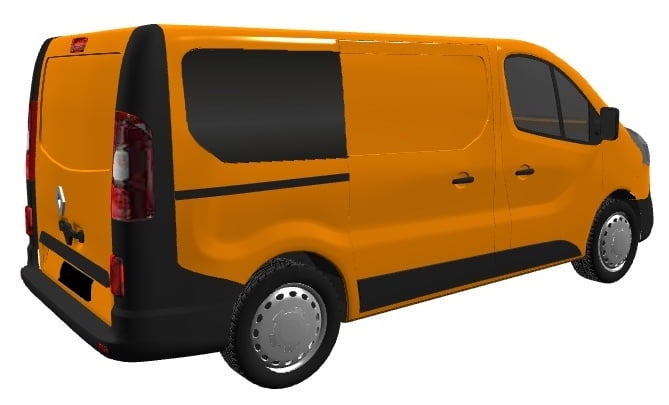 Trafic/Vivaro/NV300 X82 (2014 >) O/S/R (Rear) Fixed Window in Privacy Tint LWB