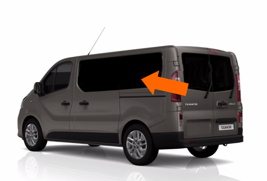 Trafic/Vivaro/NV300 X82 (2014 >) N/S/R (Rear) Fixed Window in Privacy Tint LWB - Image 2