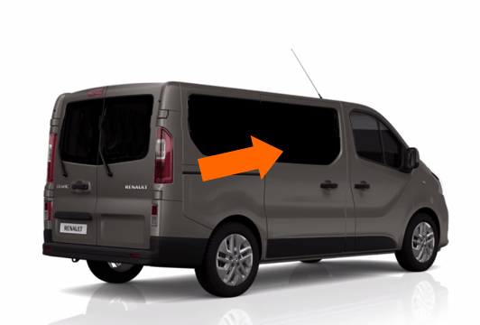 Trafic/Vivaro/NV300 X82 (2014 >) O/S/F Fixed Window in Privacy Tint - Image 3