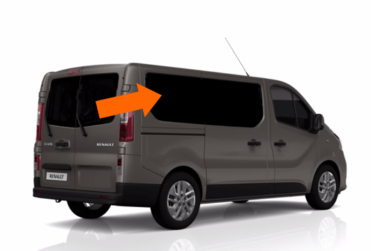 Trafic/Vivaro/NV300 X82 (2014 >) O/S/R (Rear) Fixed Window in Privacy Tint SWB - Image 2