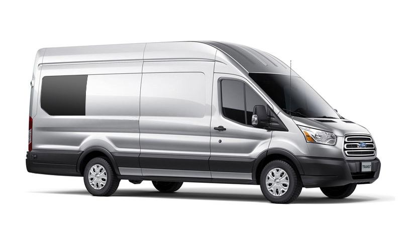 Ford Transit 2013> MK8/T18 O/S/Rear 1/4 Fixed Window in Privacy Tint XLWB