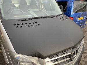 Mercedes Sprinter 06-18 Plain Black Bonnet Bra