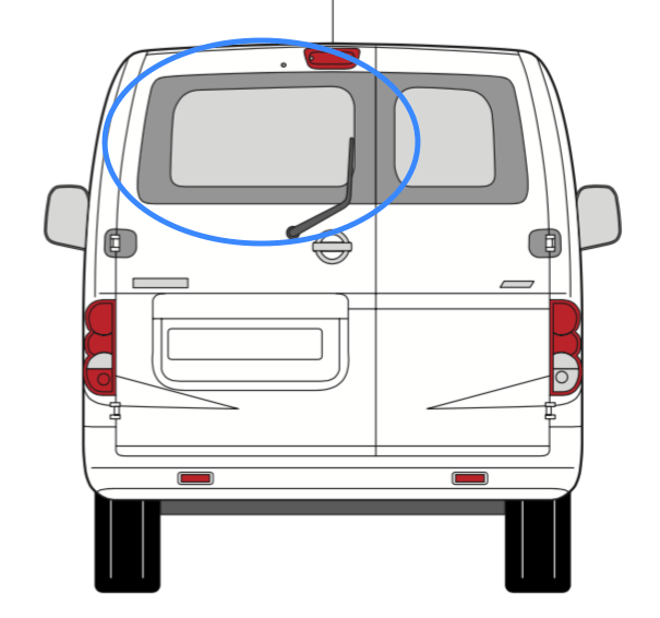Nissan NV200 Nearside Back Door Glass In Privacy Tint - Image 3