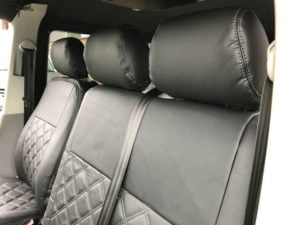 Alternative view of T5/T5.1 Diamond Stitch Seat Covers - Black