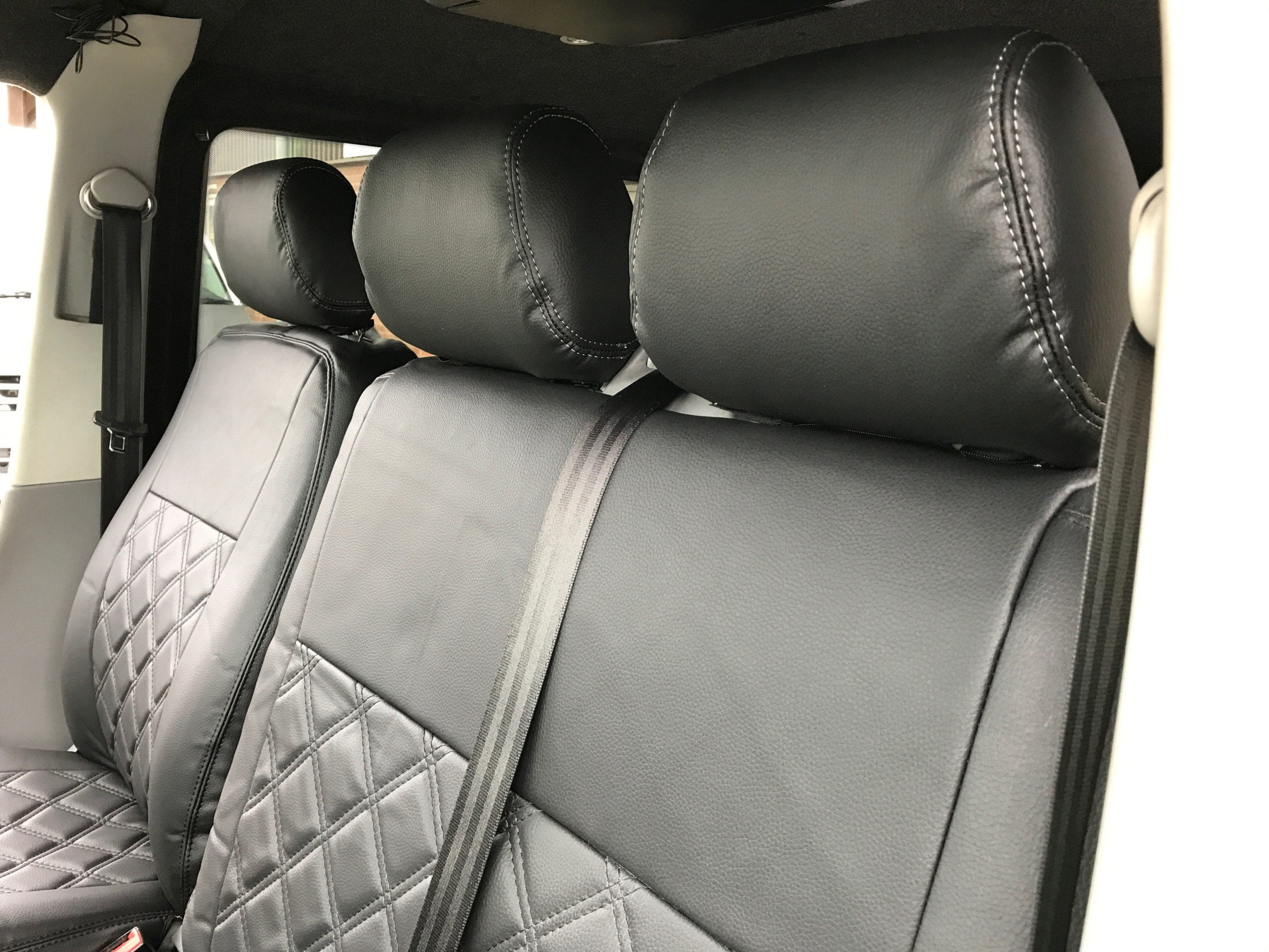 T6/T6.1 Diamond Stitch Seat Covers - Black - Image 3