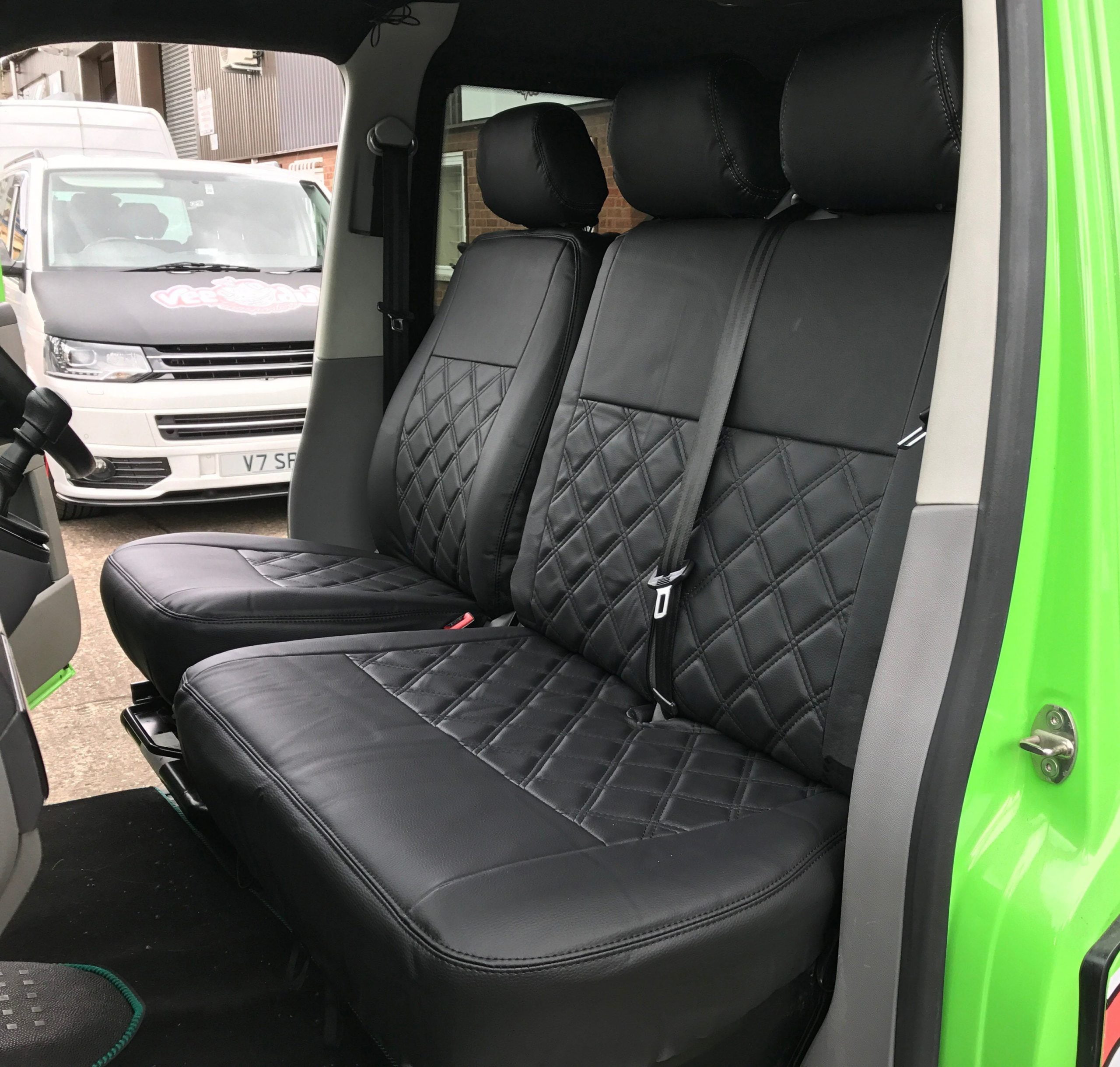 T6/T6.1 Diamond Stitch Seat Covers - Black