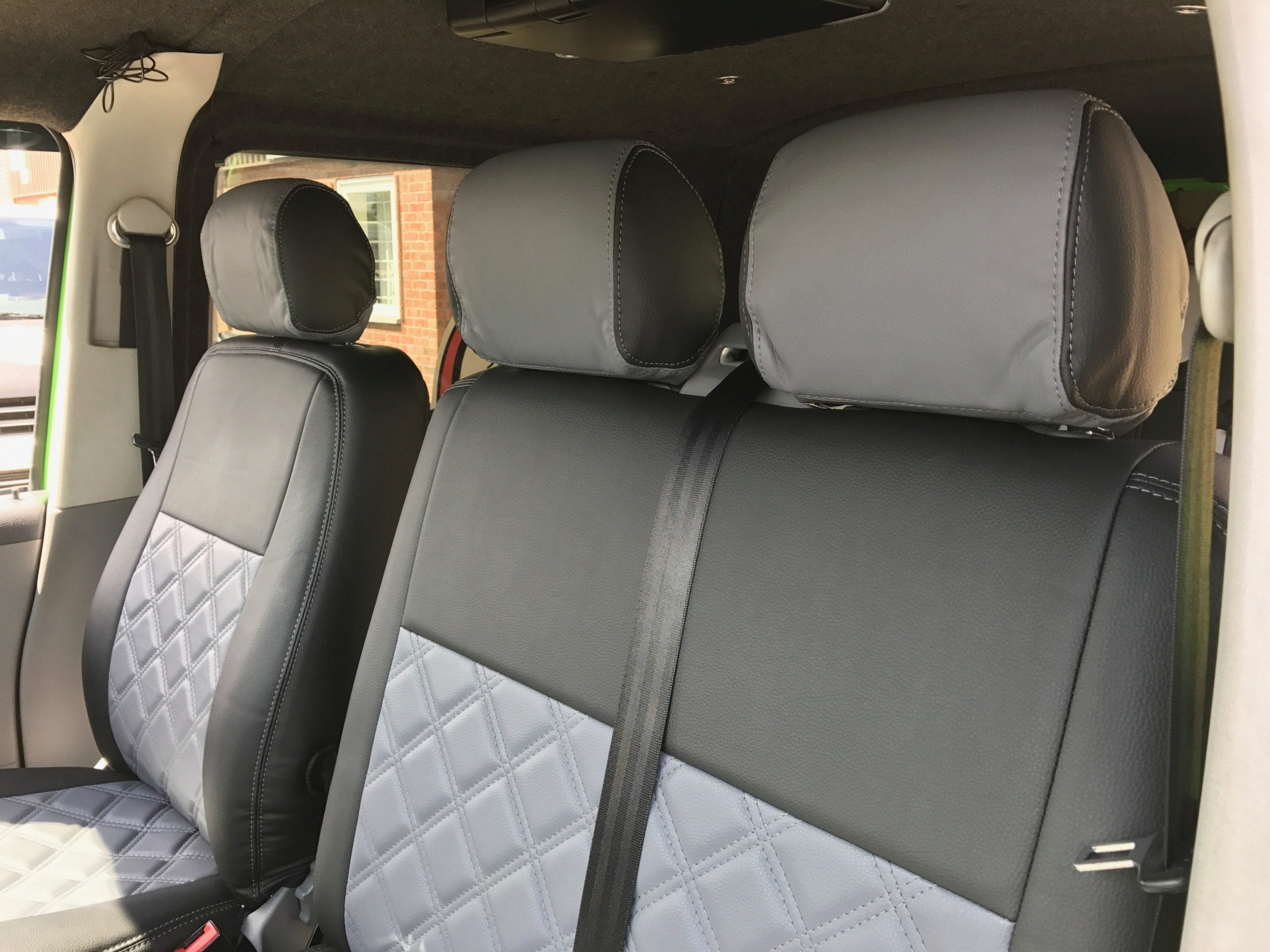 T5/T5.1 Diamond Stitch Seat Covers - Grey - Image 4