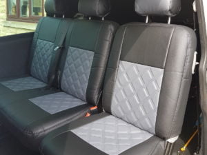 T5/T5.1 Diamond Stitch Seat Covers - Grey - Image 5